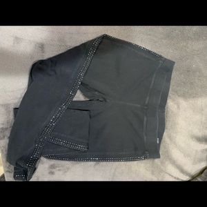 Black sequence leggings